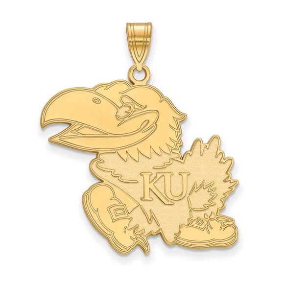 14k Yellow Gold U. of Kansas XL Pendant